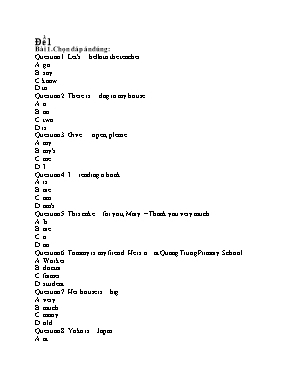 Luyện tập hè English 5